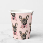 Gobelets En Papier Coquette Frenchie (Verso)