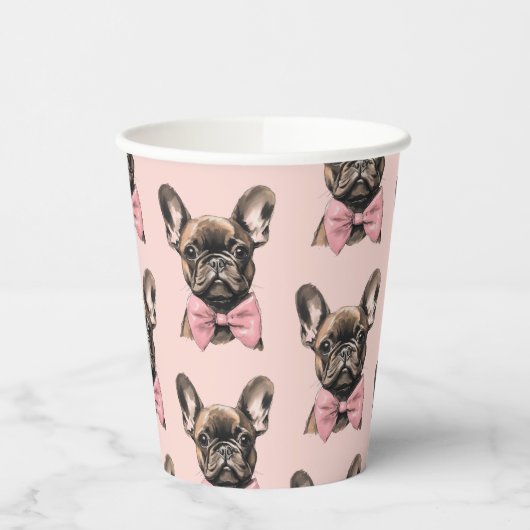Gobelets En Papier Coquette Frenchie (Gauche)