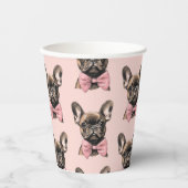 Gobelets En Papier Coquette Frenchie (Recto)