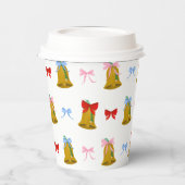 Gobelets En Papier Coquette Noël cloches et vaches Classique (Gauche)