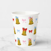 Gobelets En Papier Coquette Noël cloches et vaches Classique (Gauche)