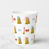 Gobelets En Papier Coquette Noël cloches et vaches Classique (Droite)