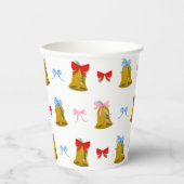 Gobelets En Papier Coquette Noël cloches et vaches Classique (Recto)