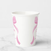 Gobelets En Papier Coquette Pink Bow First Birthday Paper Cups (Gauche)