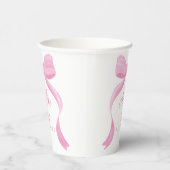 Gobelets En Papier Coquette Pink Bow First Birthday Paper Cups (Droite)