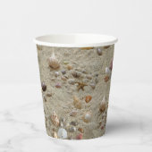 Gobelets En Papier Coquillages de plage d'été (Gauche)