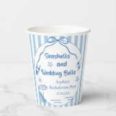 Gobelets En Papier Coquillages et Mariage Bells Bachelorette Party (Verso)