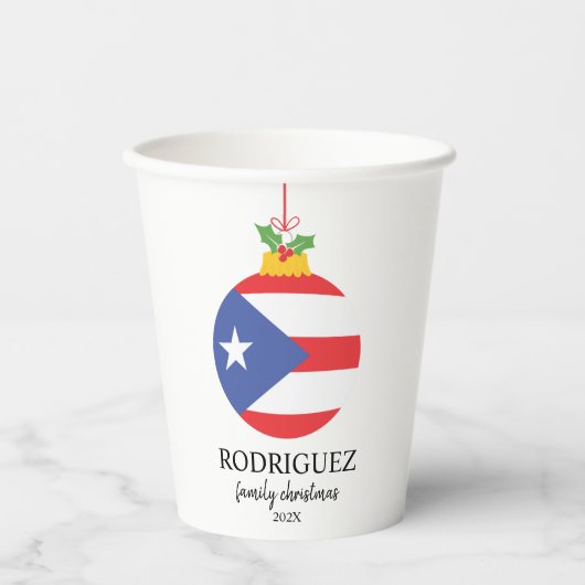 Gobelets En Papier Coquito de noix de coco tropical Boisson de Noël (Recto)