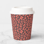 Gobelets En Papier Coral Brown Leopard Print (Verso)