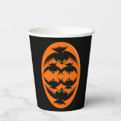 Gobelets En Papier Corbeaux d'Halloween (Verso)