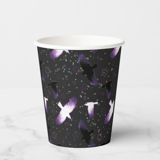 Gobelets En Papier Corbeaux mystiques (Recto)