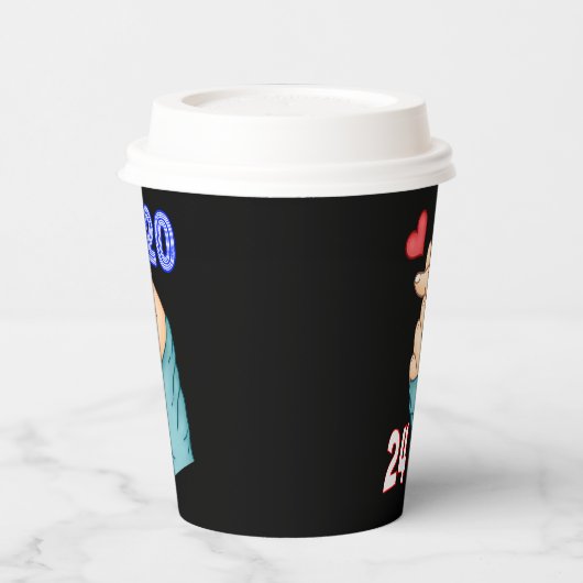 Gobelets En Papier Coréen Coeur 2024 (Gauche)