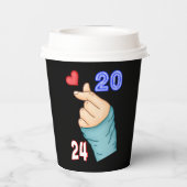 Gobelets En Papier Coréen Coeur 2024 (Verso)