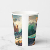 Gobelets En Papier Corgi Beach Surf Peinture (Droite)