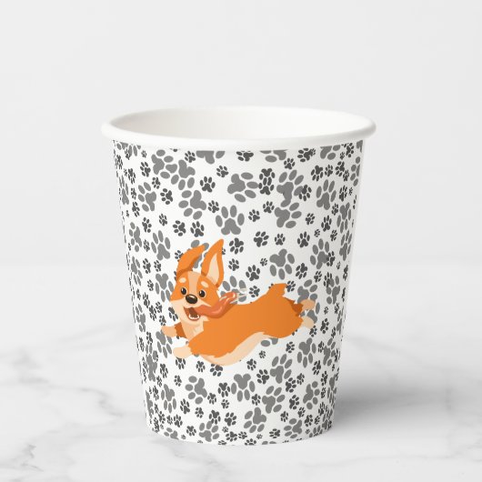 Gobelets En Papier Corgi Cute (Recto)