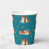 Gobelets En Papier Corgi Cute Motif (Gauche)