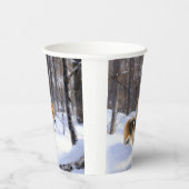 Gobelets En Papier Corgi laisse neiger Noël (Droite)