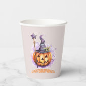 Gobelets En Papier Correctif Citrouille enchâssé (Verso)