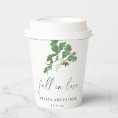 Gobelets En Papier Cortège de mariage branche de gland (Recto)