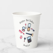 Gobelets En Papier Cosmétique / maquillage illustration (Verso)