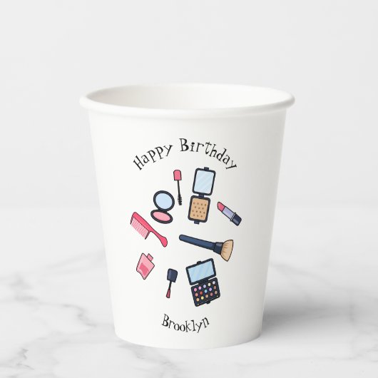 Gobelets En Papier Cosmétique / maquillage illustration (Recto)