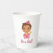 Gobelets En Papier Costume de bébé rose (Verso)