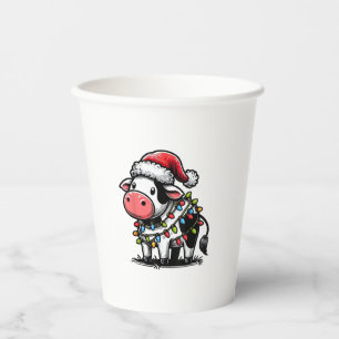 Gobelets En Papier Costume De Noël De Vache Pour Enfants