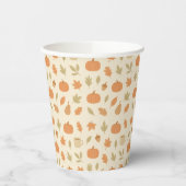 Gobelets En Papier Cosy épice Citrouille Automne Motif sans couture (Gauche)