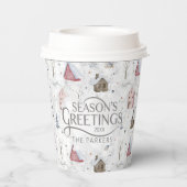 Gobelets En Papier Cosy Home Christmas Pink ID985 (Verso)