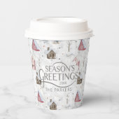 Gobelets En Papier Cosy Home Christmas Pink ID985 (Recto)