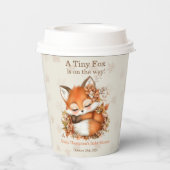 Gobelets En Papier Cosy Renard d'automne Baby shower Cosy Woodland Pa (Verso)