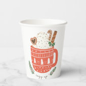 Gobelets En Papier Cosy Up chocolat chaud Noël (Verso)
