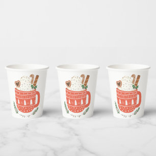 Gobelets En Papier Cosy Up chocolat chaud Noël