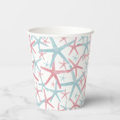 Gobelets En Papier Côte Tropical Summer Beach Motif (Verso)