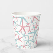Gobelets En Papier Côte Tropical Summer Beach Motif (Recto)