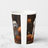 Gobelets En Papier Coton De Tulear Chiot Automne Citrouille délice (Gauche)