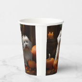 Gobelets En Papier Coton De Tulear Chiot Automne Citrouille délice (Droite)