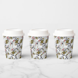 Gobelets En Papier "Couche royale : Une pile de cartes de poker des r