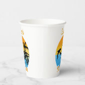 Gobelets En Papier Coucher de soleil mignon en Floride (Droite)