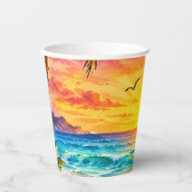 Coucher de soleil paradis tropical Art de plage à 