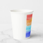 Gobelets En Papier Coucher de soleil sur l'aquarelle de l'océan Art A (Droite)