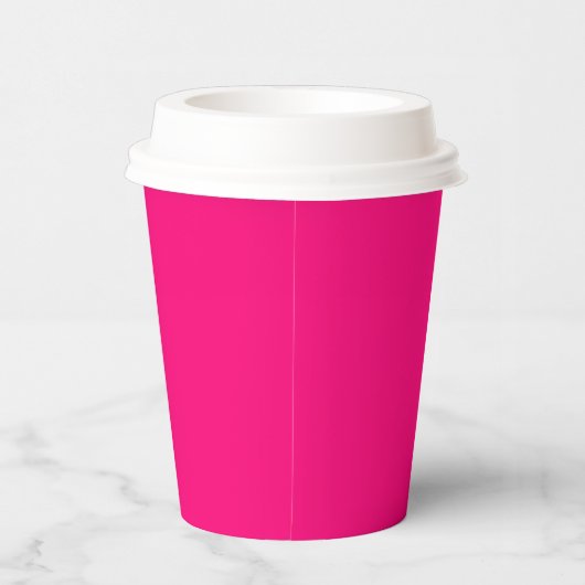 Gobelets En Papier Couleur Accent rose Fuchsia Prêt à Customiser (Droite)