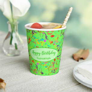 Gobelets En Papier Couleur Confetti Toss Occasion spéciale Personnal