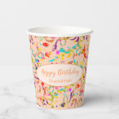 Gobelets En Papier Couleur Confetti Toss Occasion spéciale Personnali (Verso)