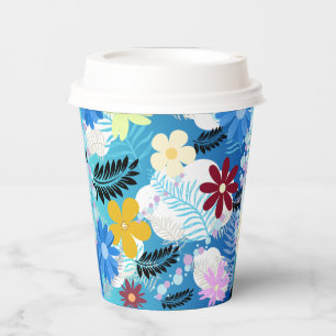 Gobelets En Papier Couleur Cute Daisies Ferns Bubbles Clouds Motif