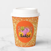 Gobelets En Papier Couleur de la Personnaliser d'automne (Recto)