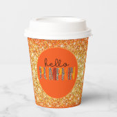 Gobelets En Papier Couleur de la Personnaliser d'automne du Citrouill (Recto)