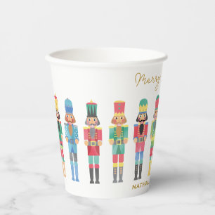 GOBELETS EN PAPIER COULEUR D'EAU NOËL NUTCRACKERS