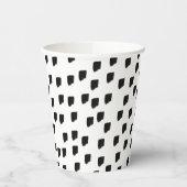 Gobelets En Papier Couleur d'eau noir et blanc (Gauche)