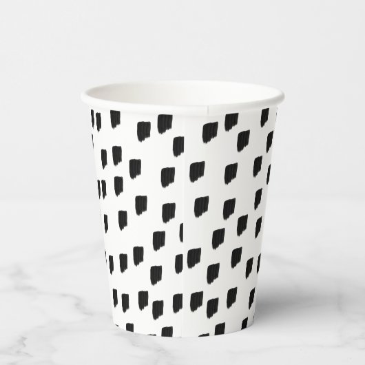 Gobelets En Papier Couleur d'eau noir et blanc (Droite)